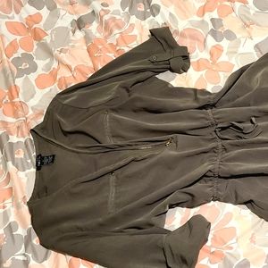 Rue21 Army Green Shirt Drawstring Dress Sz XL